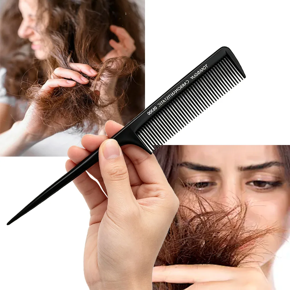 Professional Hair Tail Hairdressing Combs Salon Cut Styling Comb Spiked Hair Care StylingTools Barber Accessories Portable