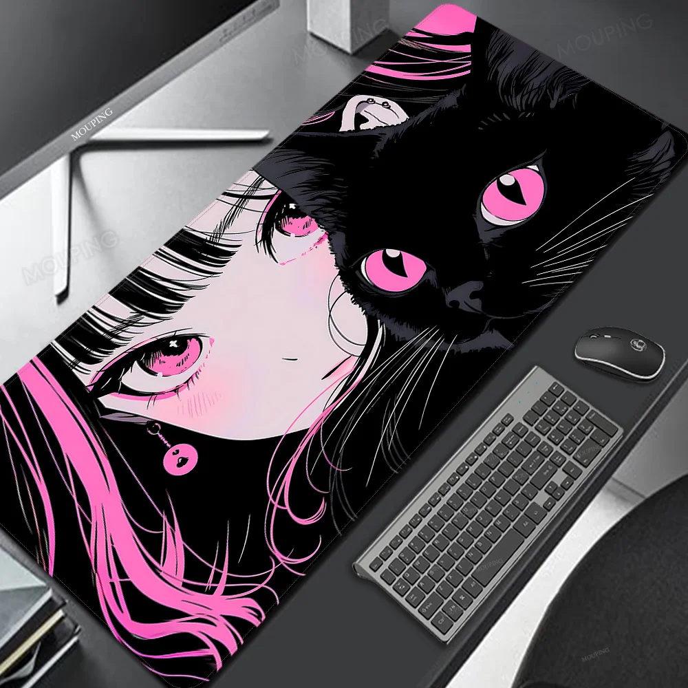 Tapis de souris Kawaii Gaming Anime pour filles, ordinateur portable, bureau, tapis, clavier, bureau, polymères, table d'art
