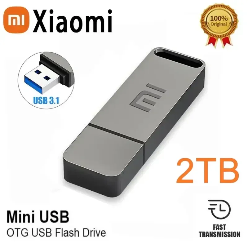 Xiaomi 2tb Metall USB-Flash-Laufwerke USB 3,0 Hochgeschwindigkeits-Handy-Computer gegenseitige Übertragung tragbare Typ-C-Schnitts telle u Festplatte