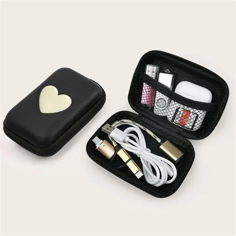 Cute Headphone Data Cable Storage Bags Charger Power Bank Rectangular Box Zipper Bag Pocket Pouch