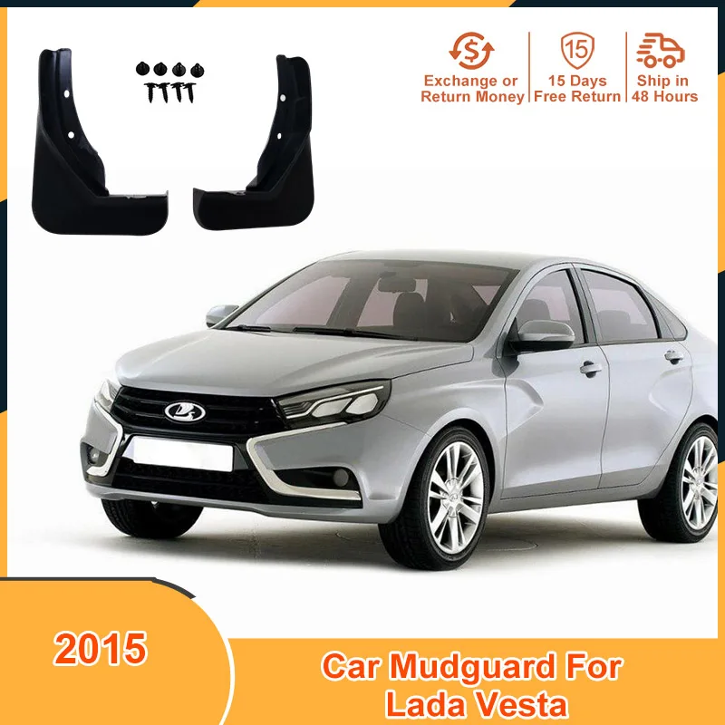 

2015 Car Mudguard for Lada Vesta 2015 Accessories Rear 2Pcs Black PVC Auto Mudflaps Mud Flaps Splash Guards Fender Protector