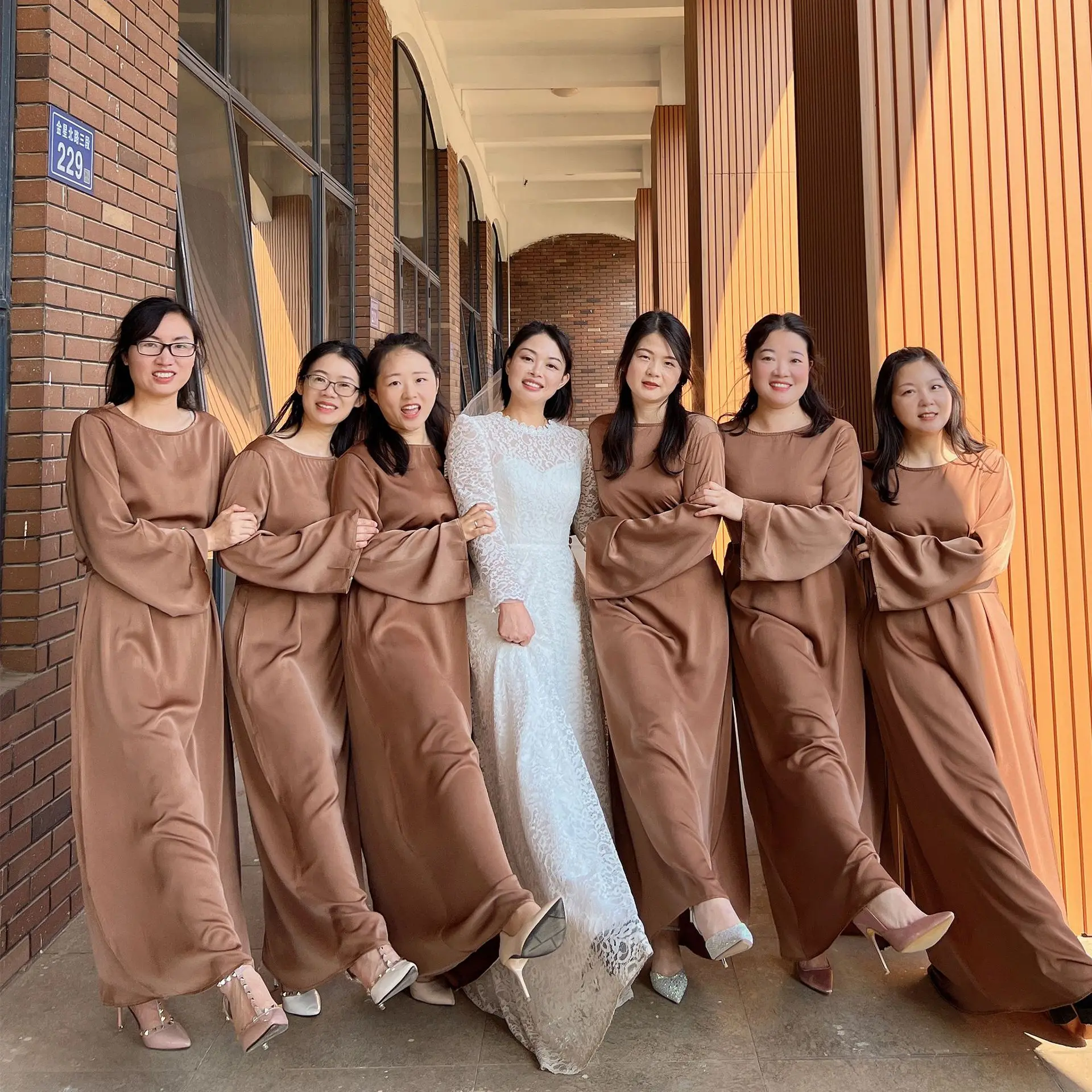 Simple Elegant Bridesmaid Dresses for Wedding Fashion Wedding Bridesmaid Long Dress Solid Color Silk Satin Party Bridemaid Gown