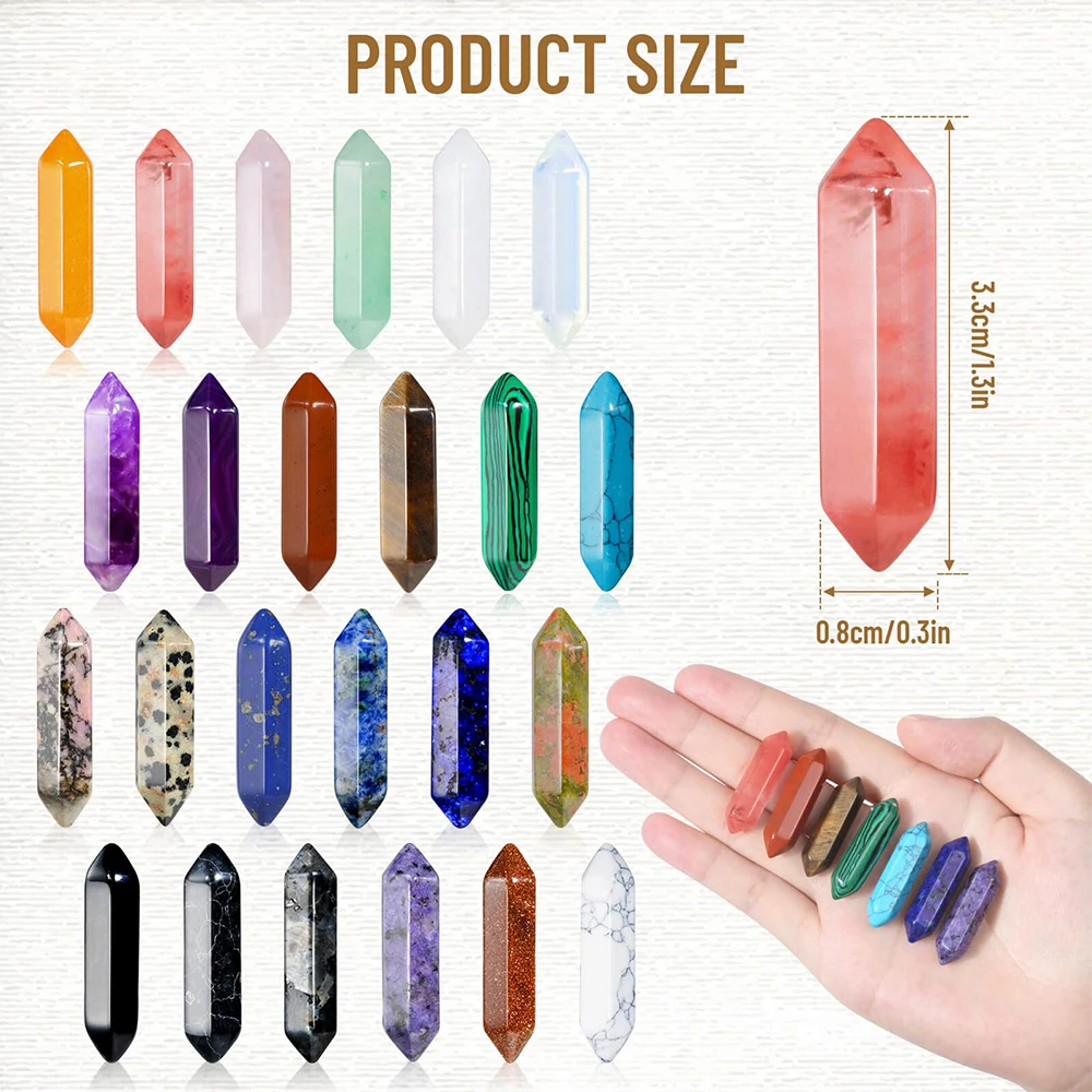 1PC Natural Crystal Stone Double Pointed Amethyst Column Carving Gemstone Reiki Healing Ornament Home Decor Collectibles Gift