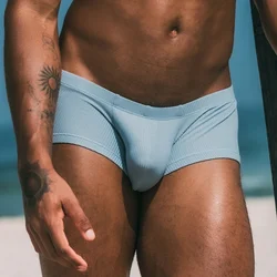 NEW MENS SEXY SOLID ELASTIC BOXER Briefs underwear