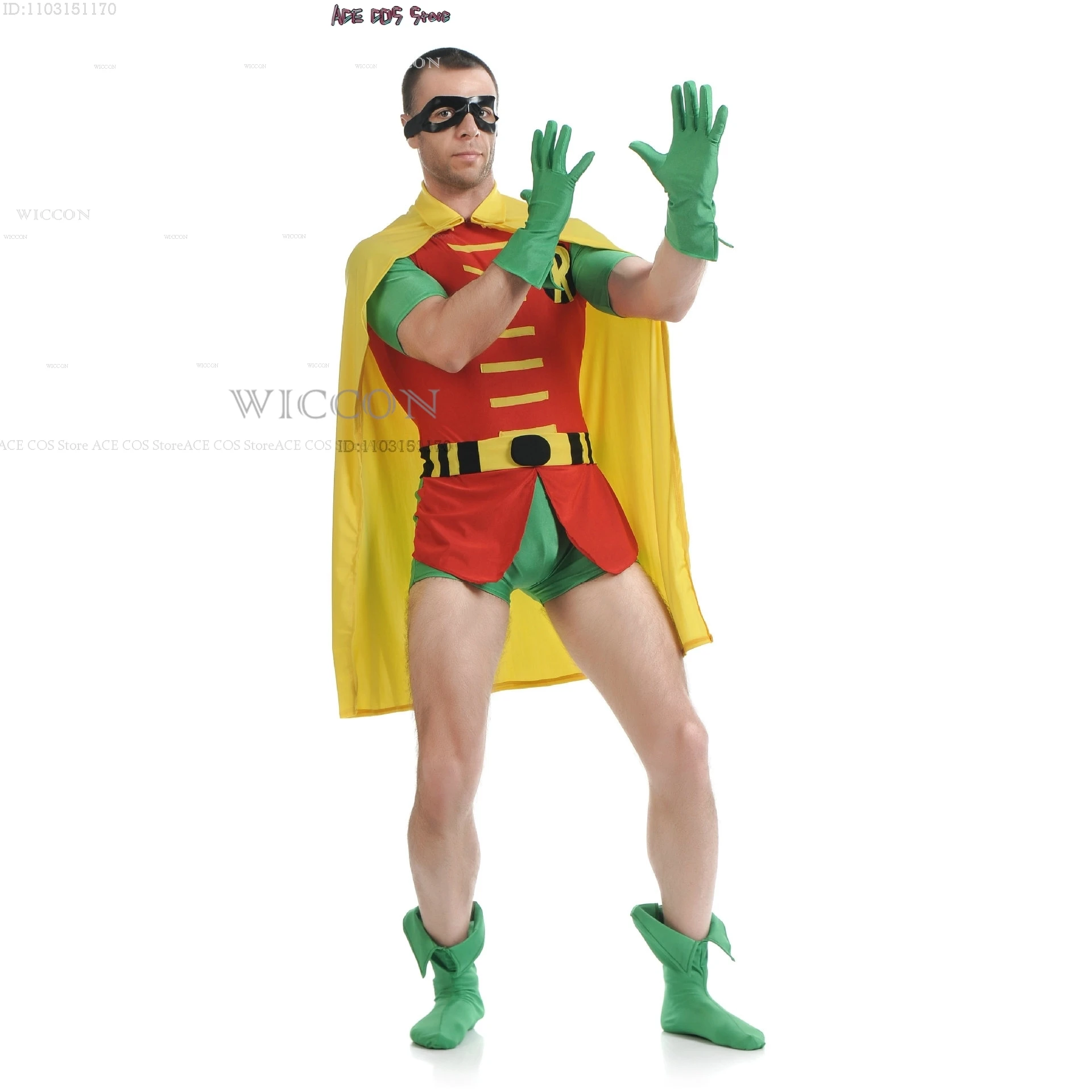 Combinaison Cosplay pour Adultes, Zentai, Anime, Teen Comic Titans, Smile Hero, C.Boy, Grayson, Proximité, Costume Cape, Halloween, Hommes Roleplay