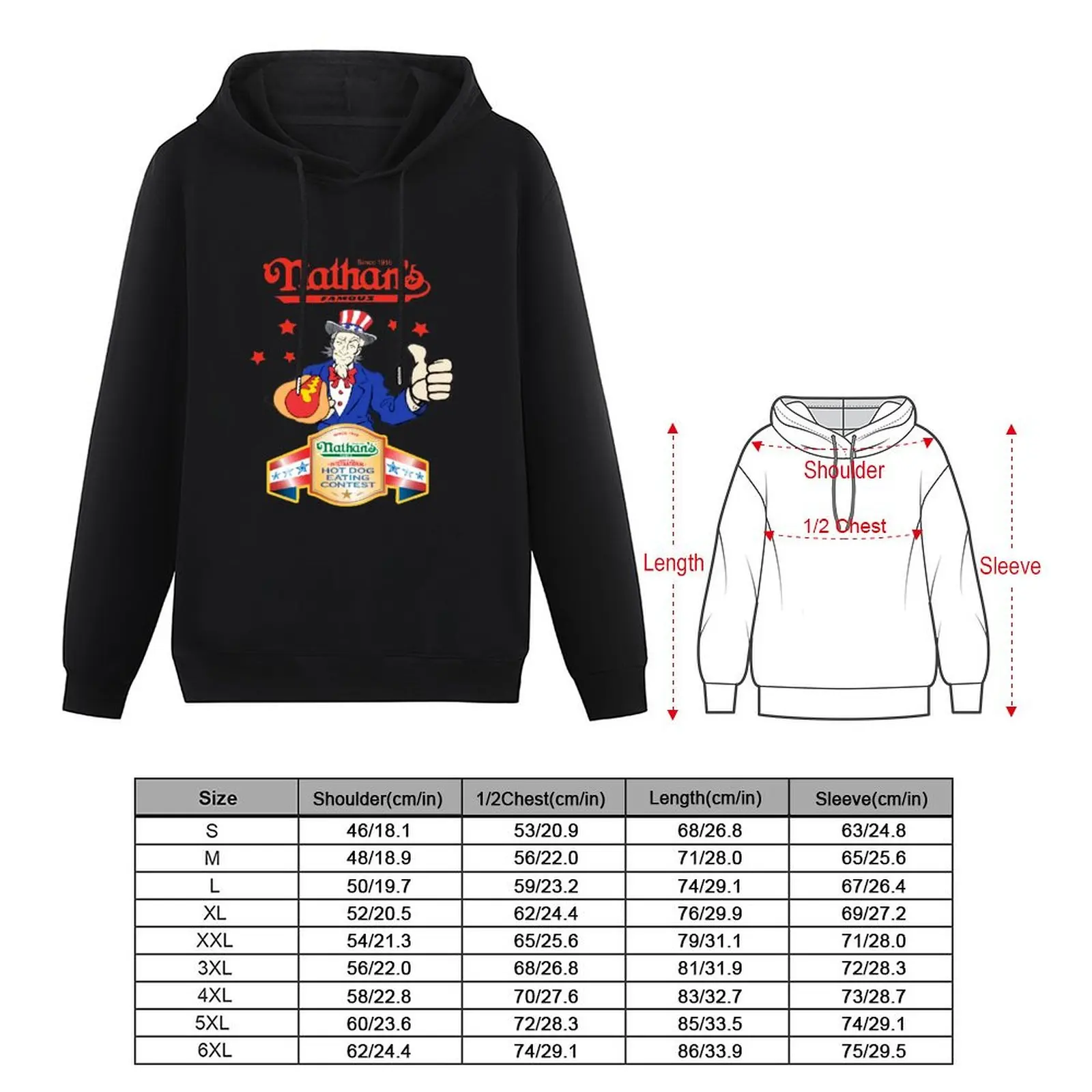 Joey Chestnut Nathans Hot Dog Eating Fourth Of July 2021 Pullover Hoodie men's coat korean autumn clothes hoodie graphic