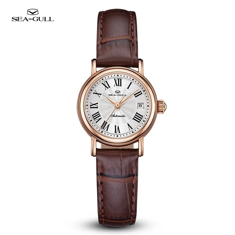 New 2023 Seagull Watch Retro Elegant Rome Women\'s Watch 27MM Small Dial Belt Ladies Mechanical Wristwatch reloj hombre 1046L