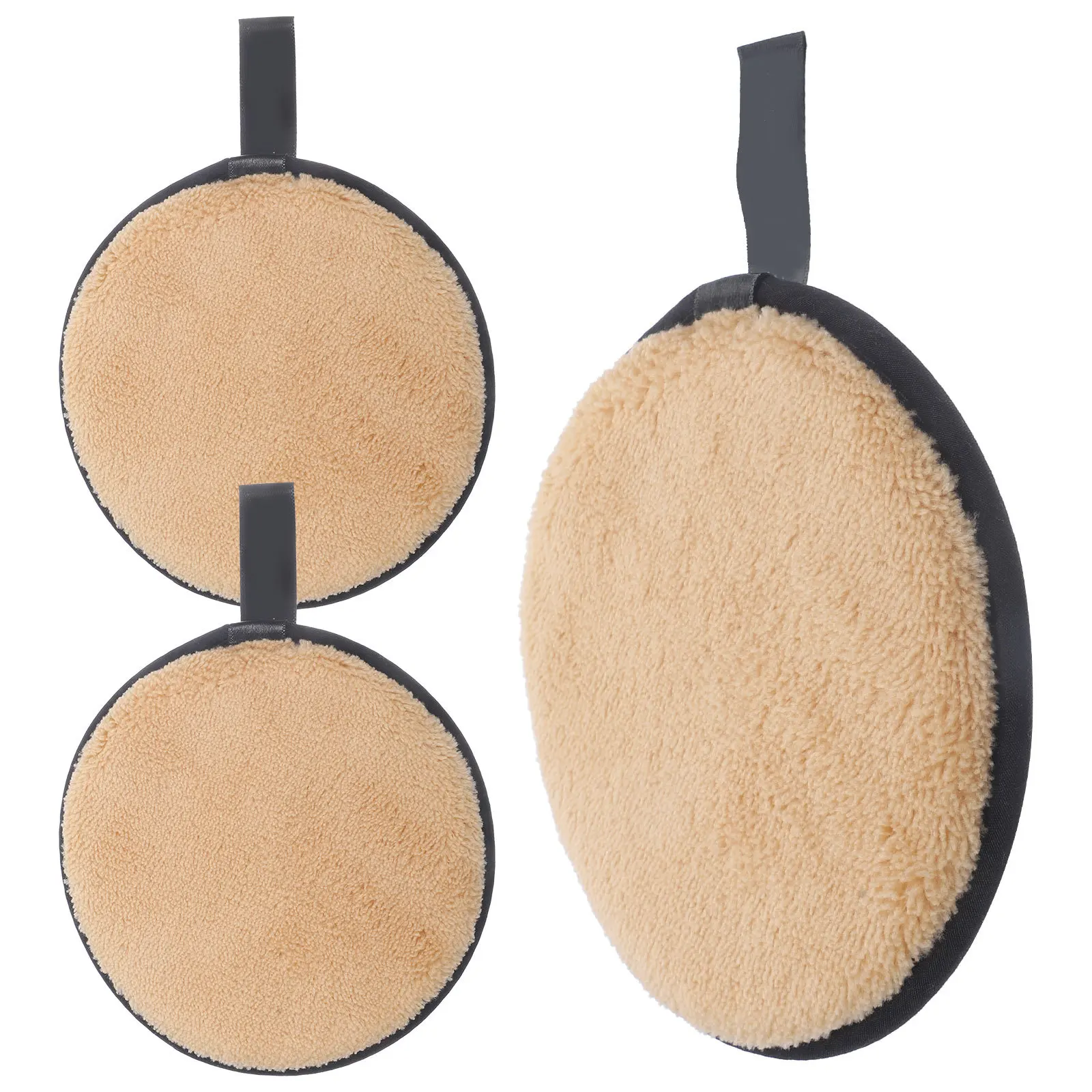 3 個のフェイシャルクリーニングパッドメイクアップパウダーパフソフトメイクアップリムーバーパッド用品パウダーパフメイクアップリムーバーパッド