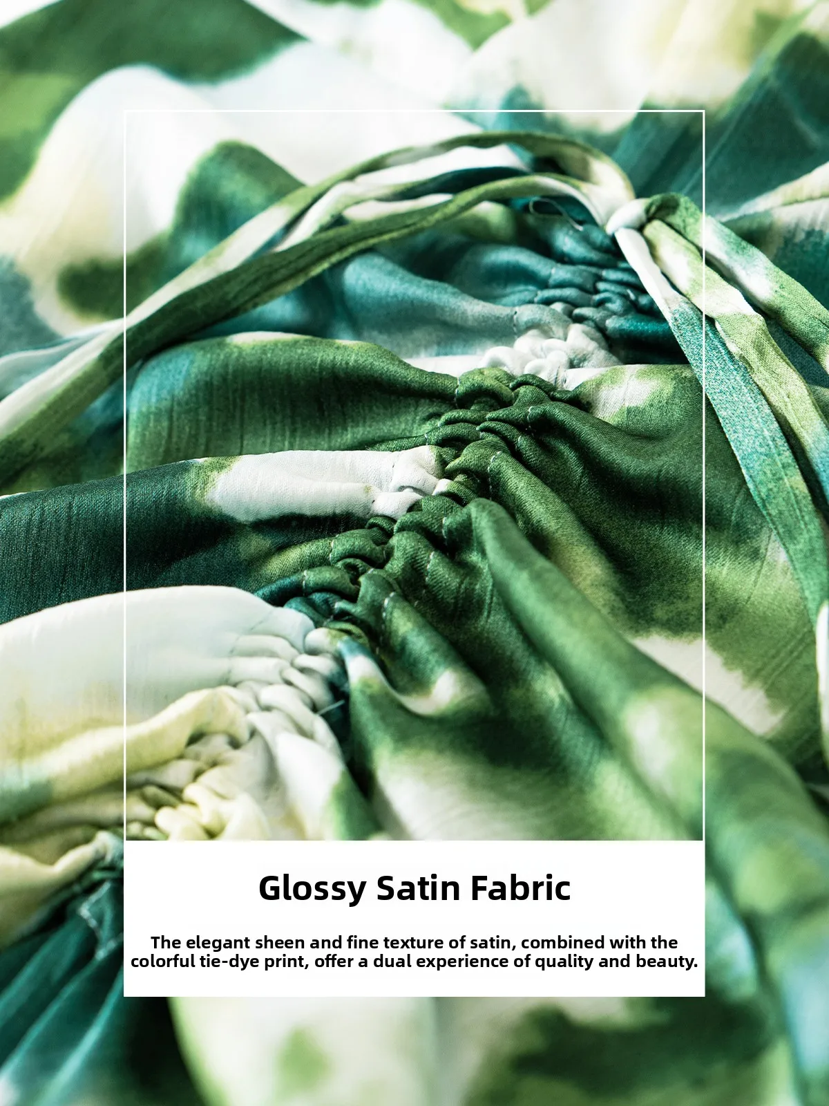   Roey S House ผู้หญิง Dr 2024 ฤดูร้อนใหม่ Sle รวบรวมเอวผ้าไหมซาติน Beach Holiday กระโปรง V Ne ort Sve