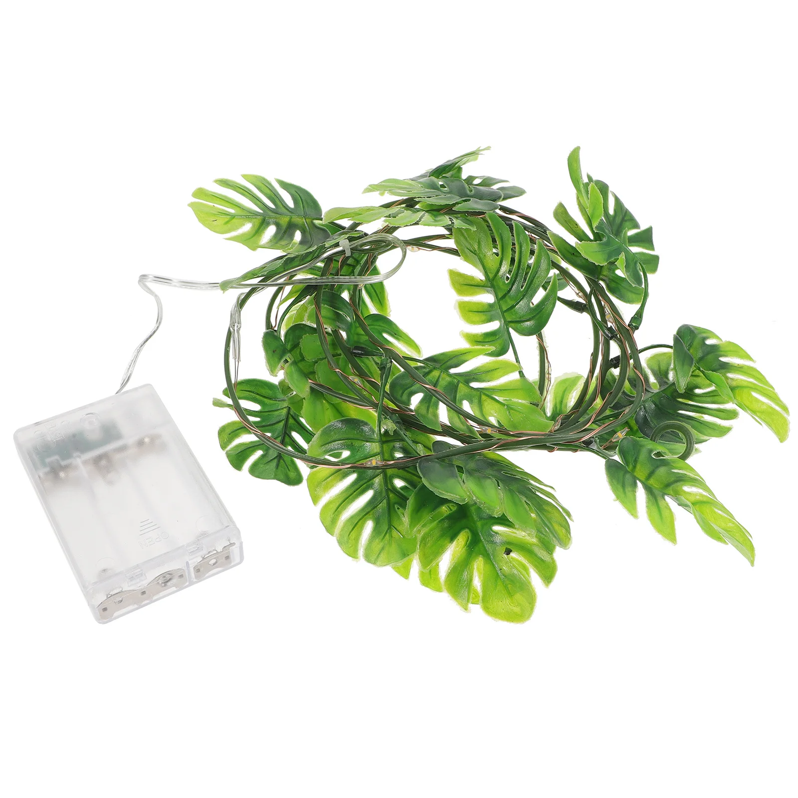 

20-LED Simulated Monstera Leaf Vine String Lights Powered Decorative String Lights for Birthday Wedding