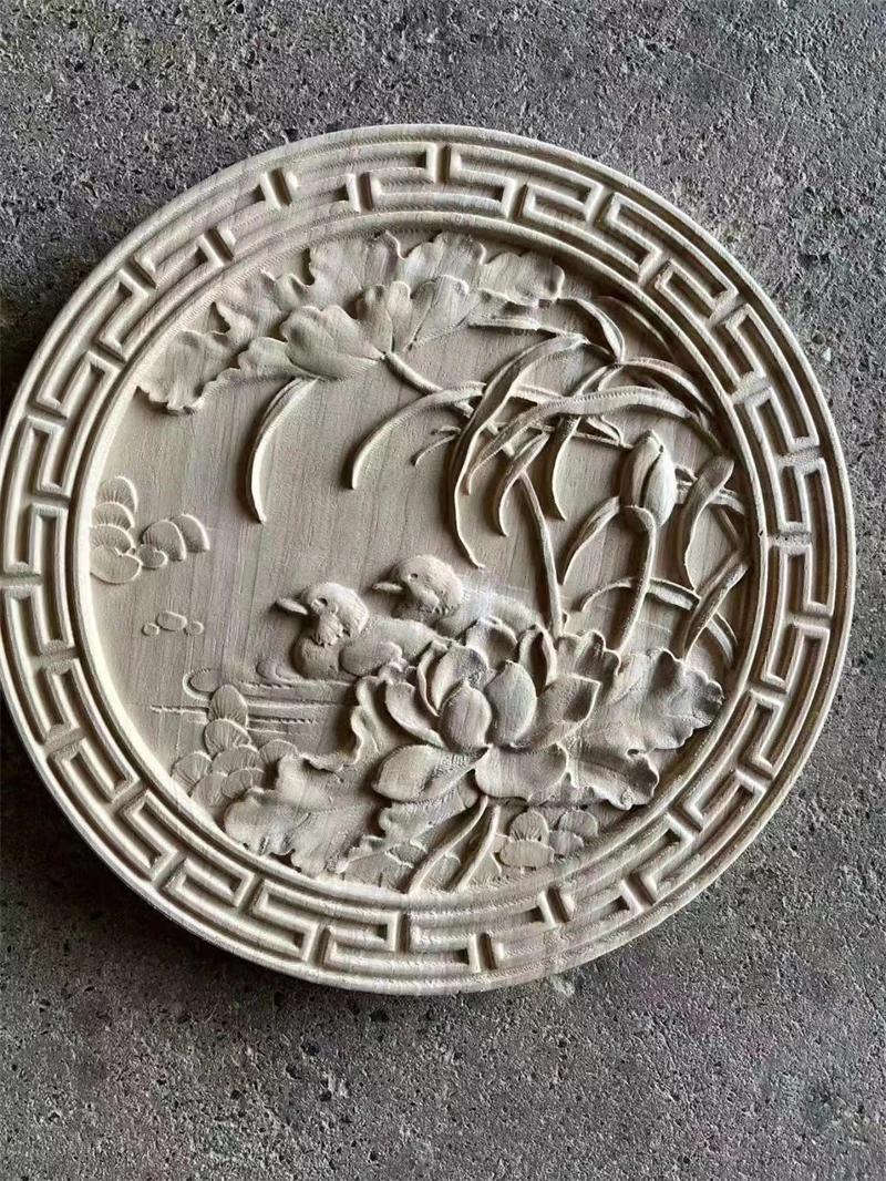 

Solid wood relief ornament, home and office decoration, Chinese retro style, symbolizing auspiciousness