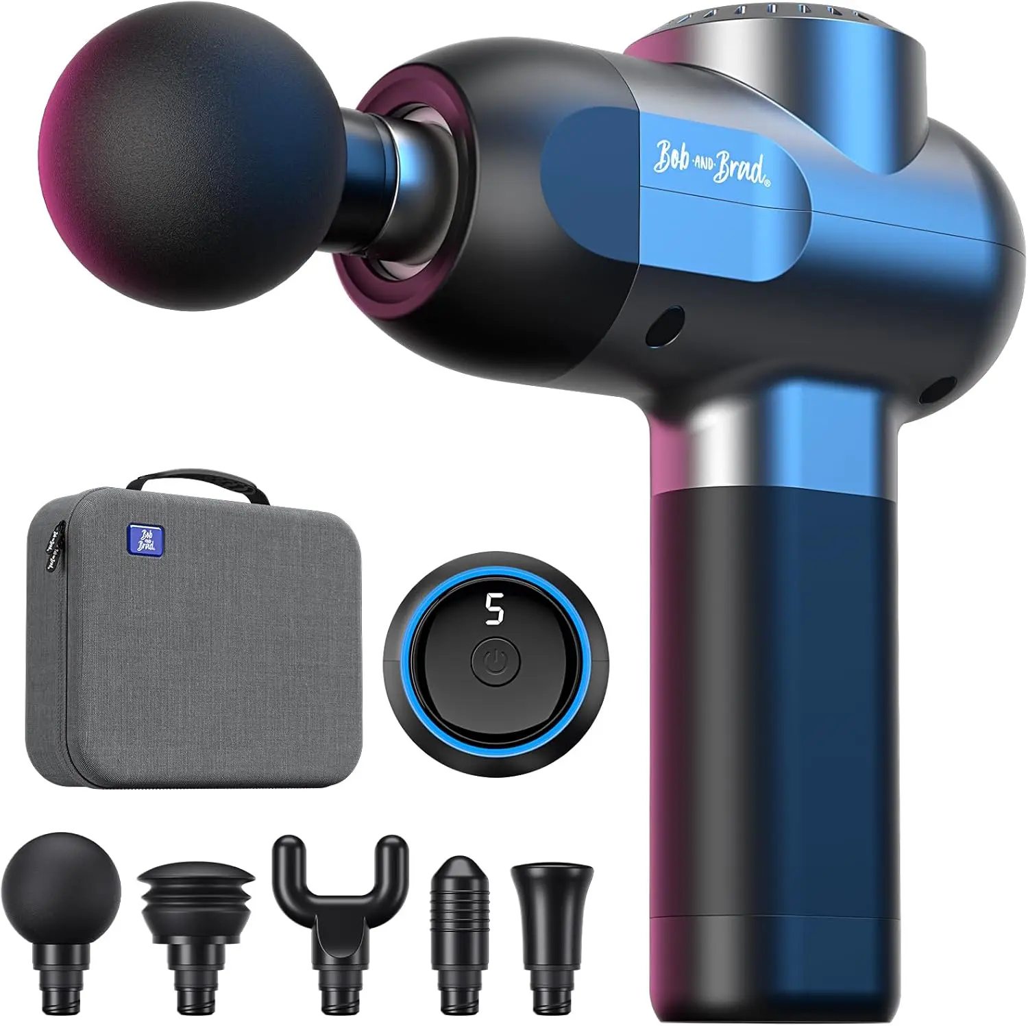 

Deep Tissue Percussion Massager Gun with 5 Speeds & Heads, FSA/HSA Eligible Electric Muscle Massager for Athletes Home Gym