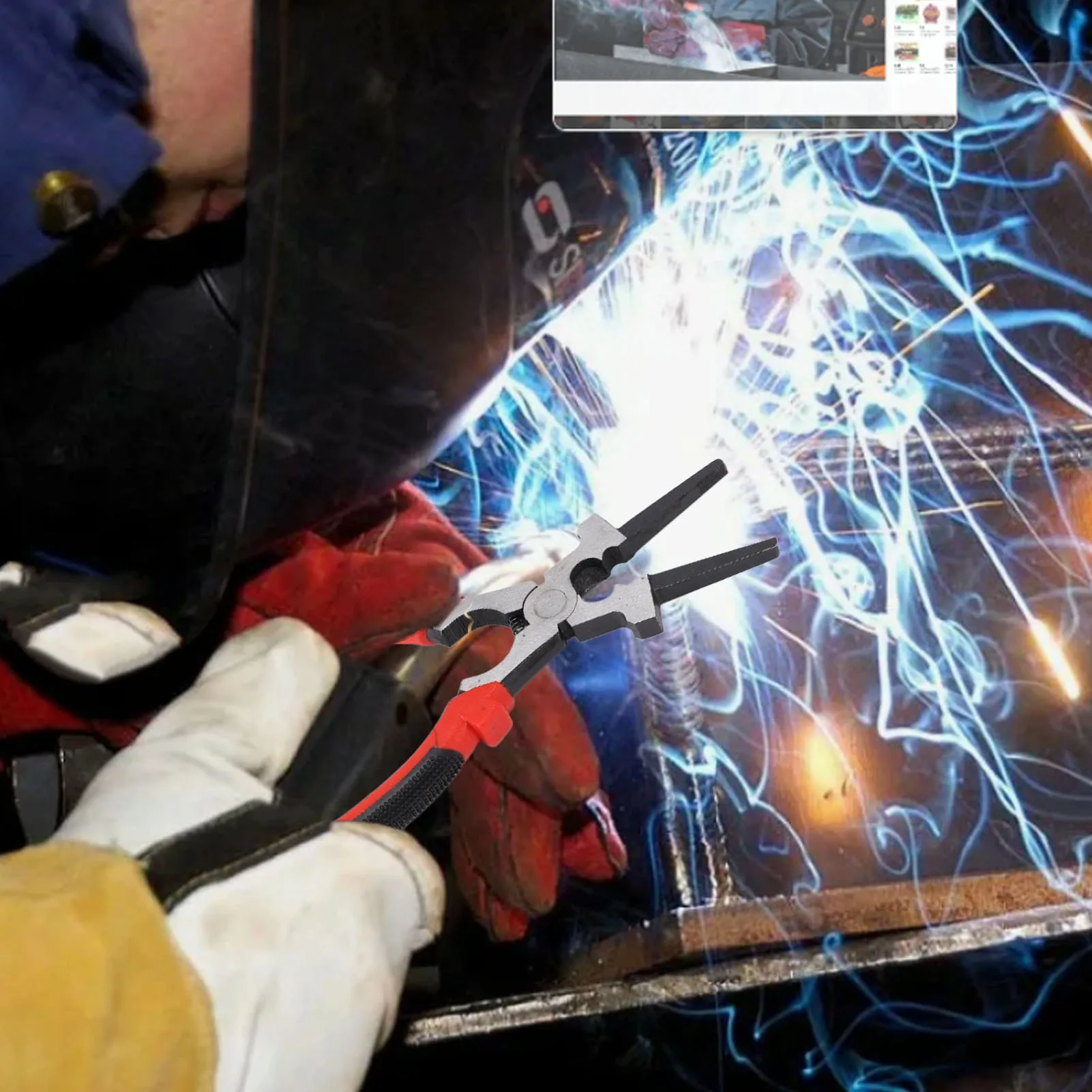 8 Polegada alicate mig multifuncional alicate de soldagem de aço carbono alto punho ergonômico antiderrapante para soldagem profissional alicate mig