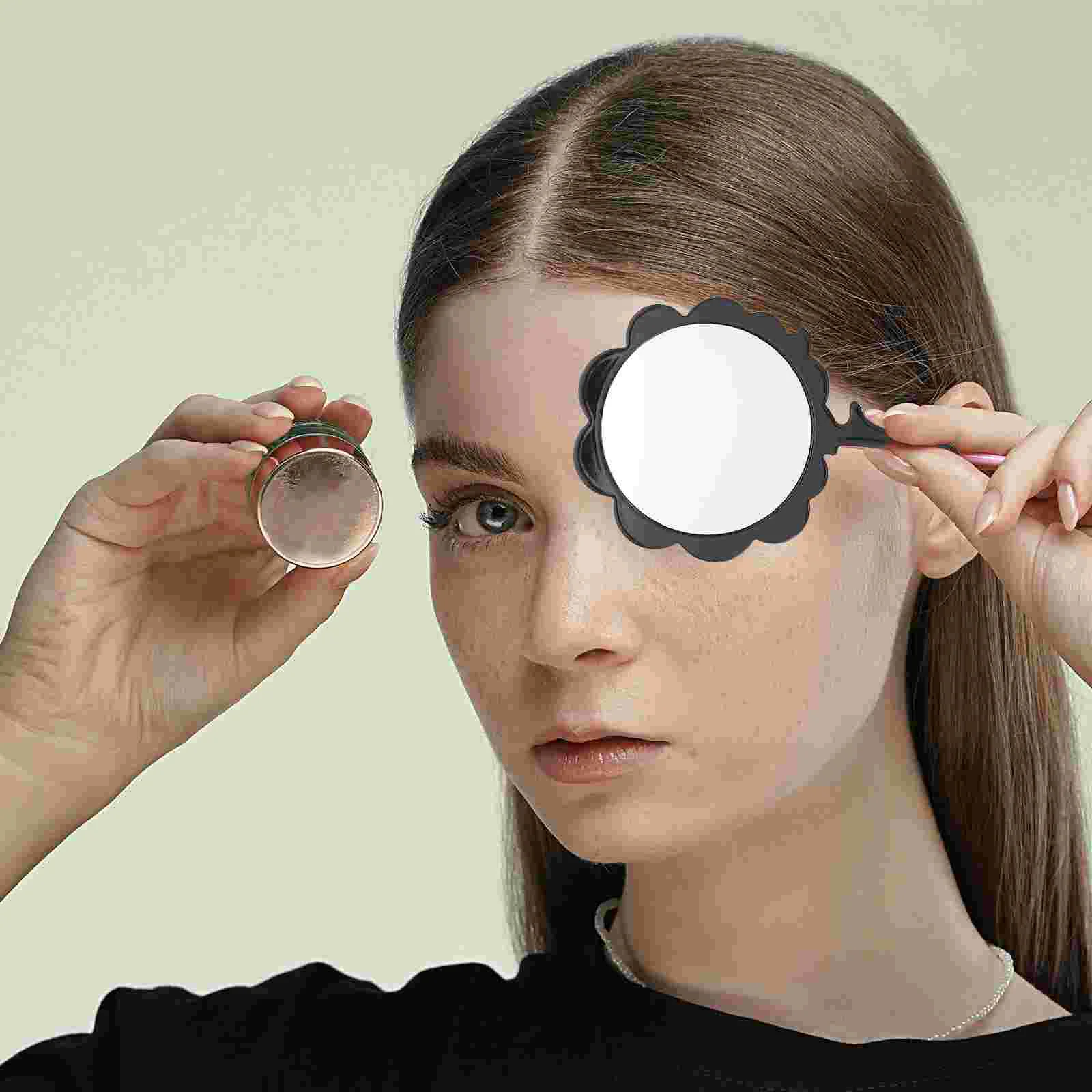 Mini Acetate Mirror Small Compact Hand Held Vanity Cute Mirrors Travel
