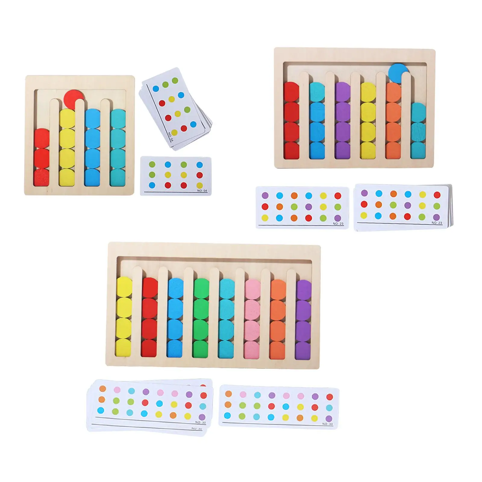 Jouets en Bois Montessori, Puzzle Coulissant, Documents Assortis aux Formes