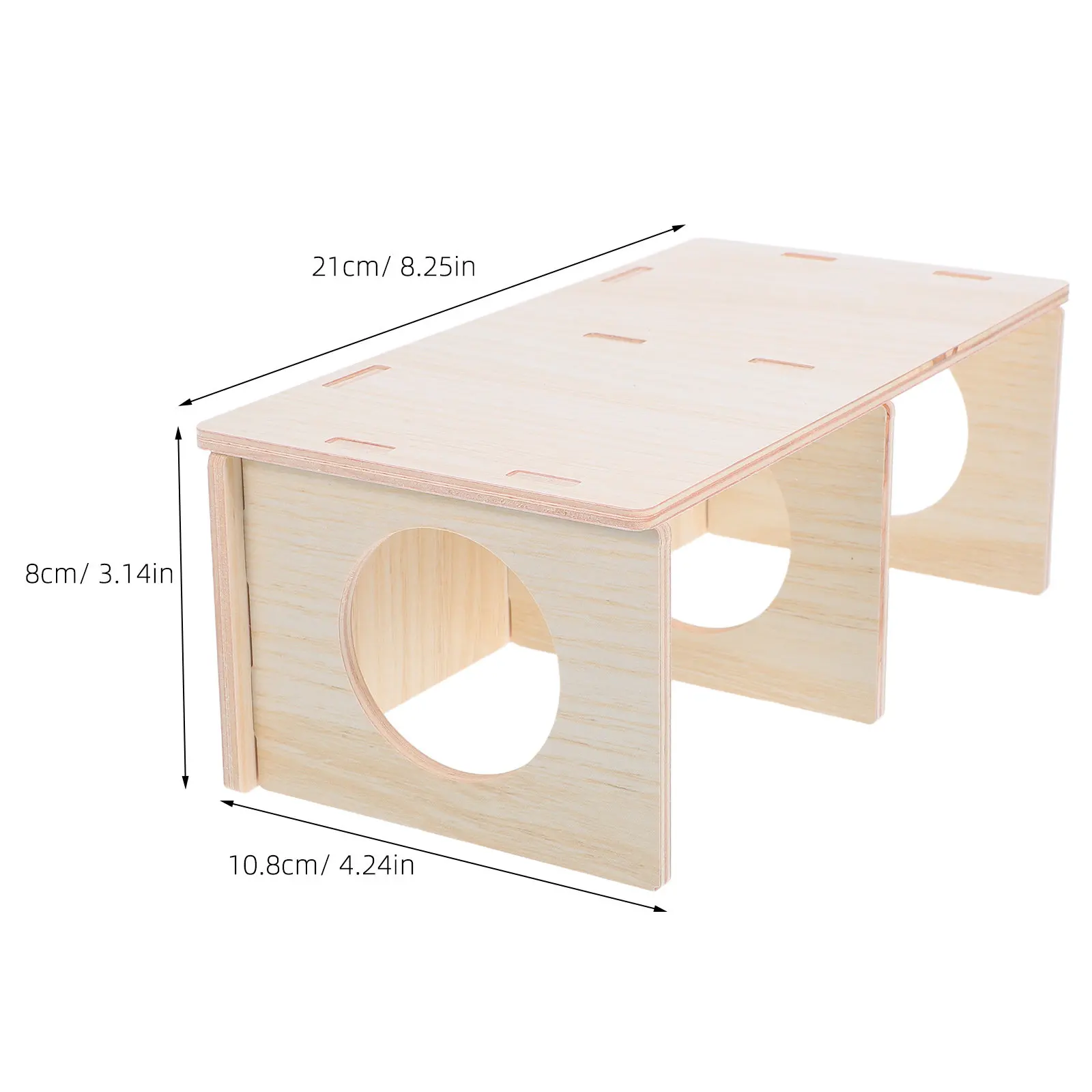 Multi-Chamber Wooden Hamster House Hideout DIY Assembly Small Pet Maze Shelter Nest Bedroom Hamster House Kitten's Nest