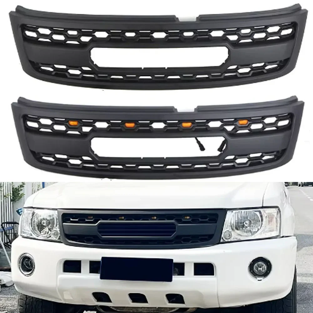 Grill front bumper grille modification accessories decoration Racing grill with LED lights Fit For NISSAN PATROL Y61 2005-2020