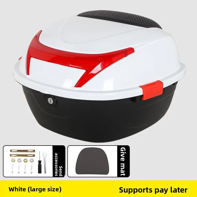 Universal Thickened Large‑Capacity Motorcycle Storage Box Anti‑Shake Rear Trunk Case for Electric Vehicle Battery Scooter Pedal view 6
