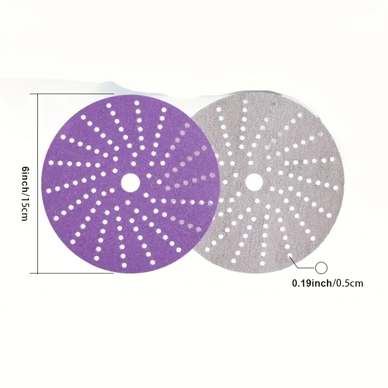 10Pcs 150mm porous alumina wheel, hooked, dust-free, high-performance, long-lasting, suitable for paint removal and treatment