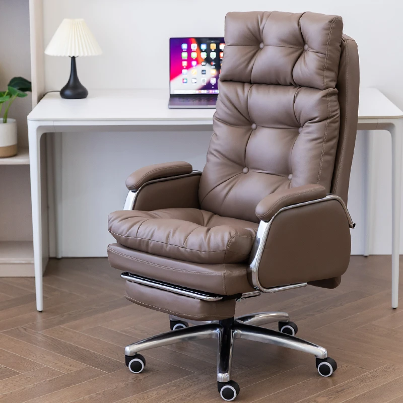 

Back Support Office Chair Ergonomic Recliner Adjustable Swivel Office Chairs Mobile Leather Silla De Oficina Accessories