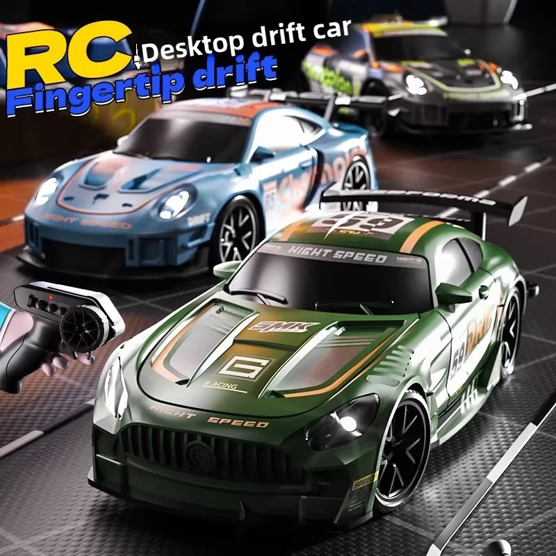 Mini RC Racing Car,4WD Drift RC Car,Variable‑Speed High‑Speed Desktop Remote Control Car,Auto Power‑Off Hobby Race Toy Gift