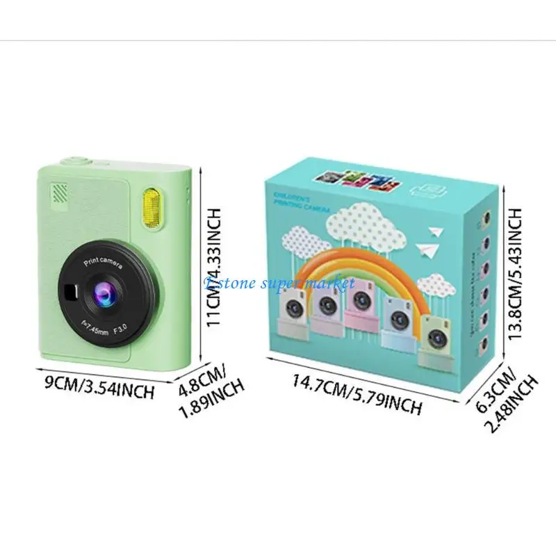 Câmera infantil portátil 090B com fotos e vídeos resolução, para viagens e brincadeiras