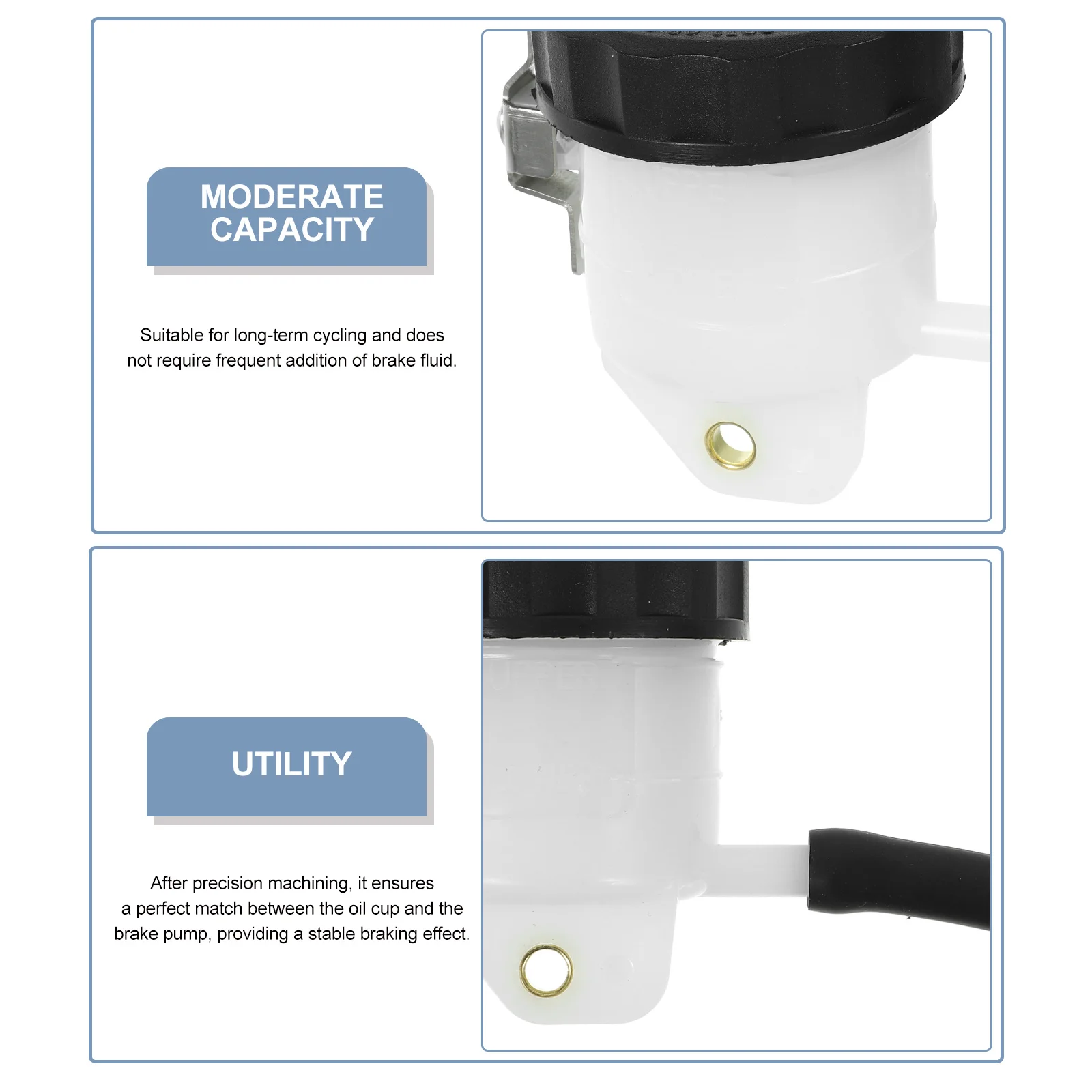 

Motorcycle Front Brake Pump Oil Reservoir Plastic Rubber Wear Resistant Brake Fluid Reservoir for Racing Bikes