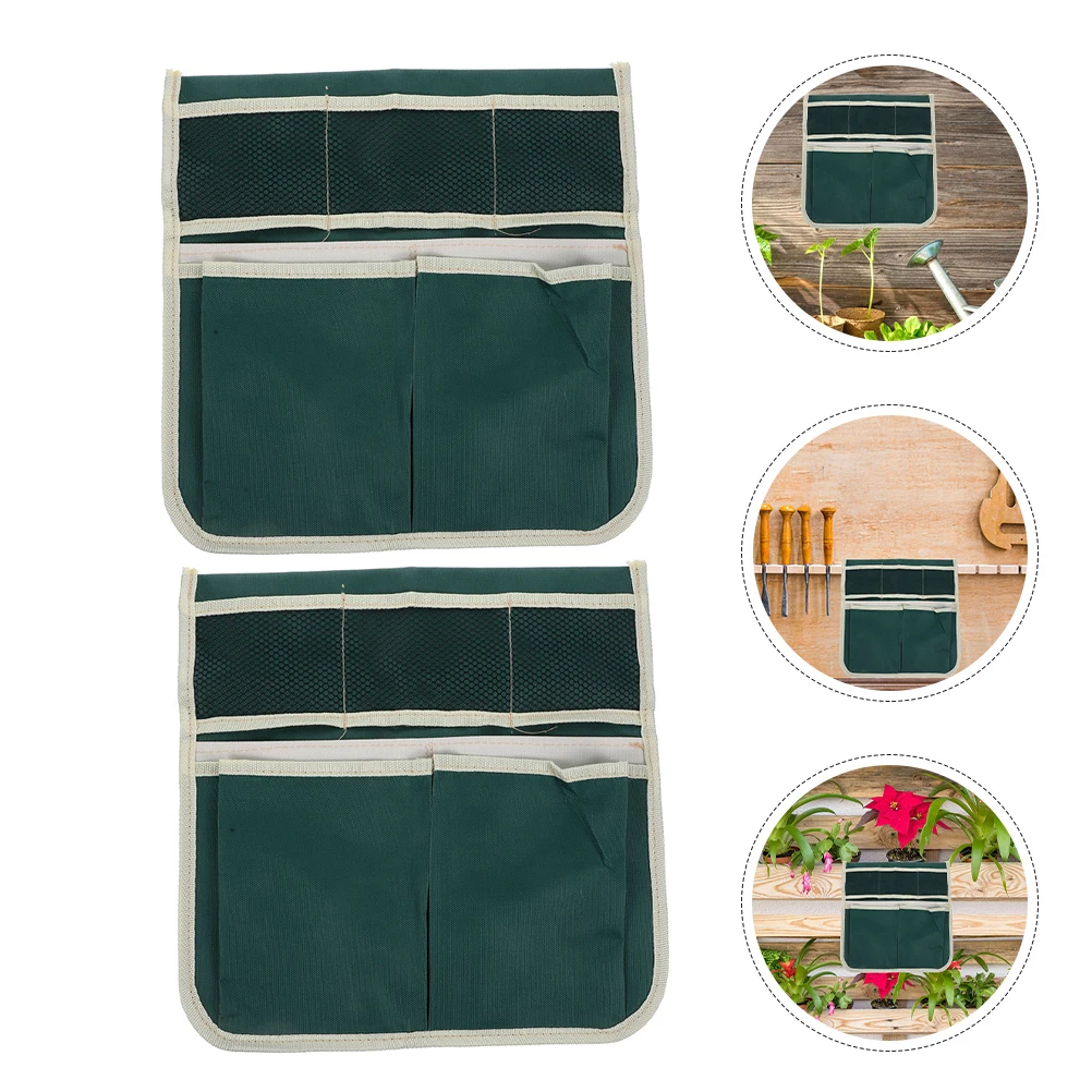 

2pcs Tool Storage Bag Kneeler Seat Pouch Durable Garden Apron Organizer Planting Weeding Harvesting Reusable Garden Kneeler Cart