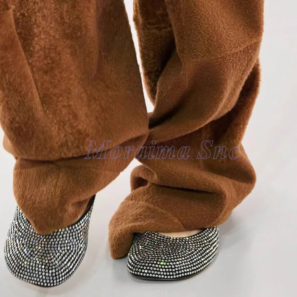 أحذية باليه فاخرة كاملة كريستال بلينغ مسطحة مع الانزلاق الضحل على أزياء النساء ماري جينس حفلة المدرج 2026 الوافدين الجدد في الهواء الطلق #2