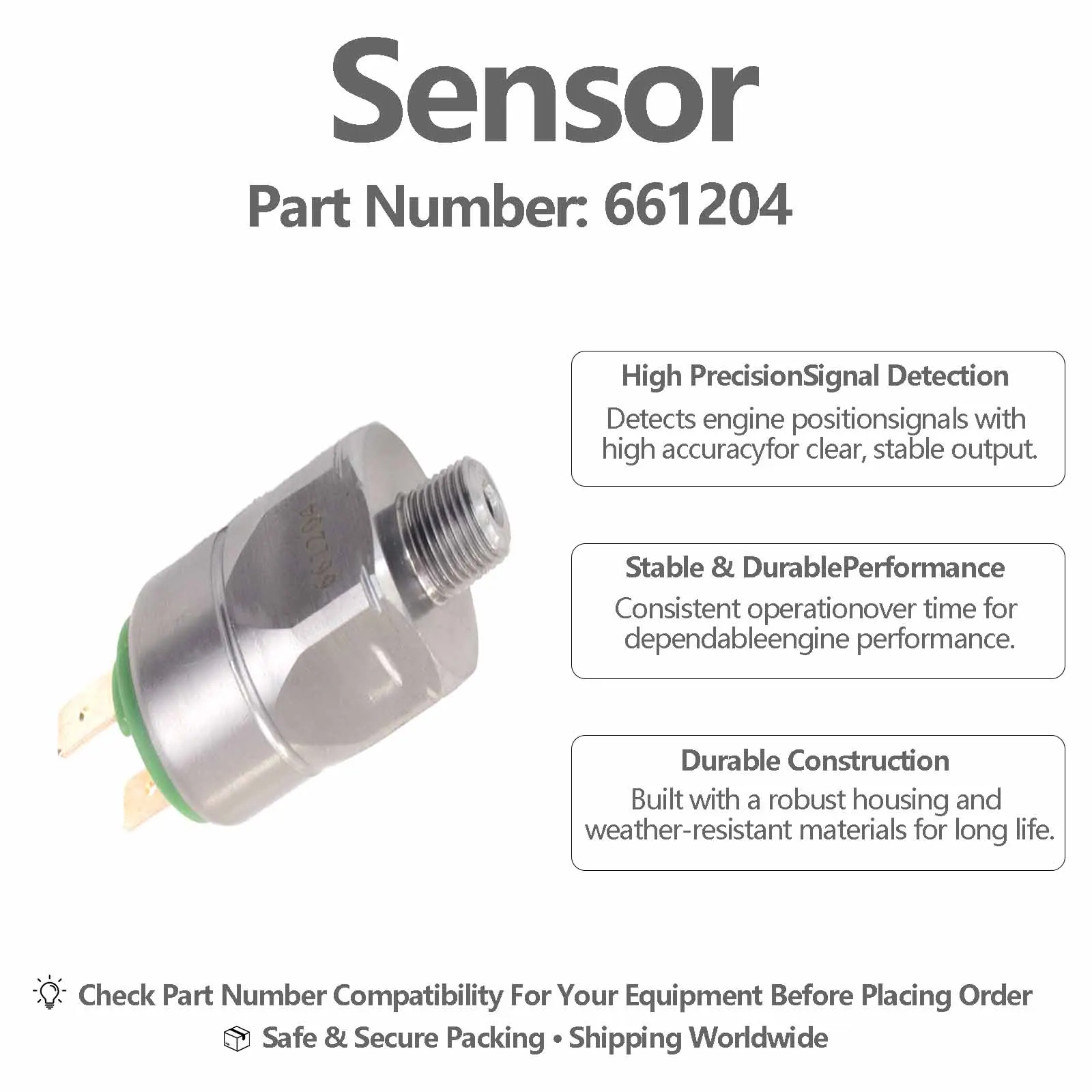 661204 Oil Pressure Sensor For SANY SY75 SY135 SY215 SY235 SY285 SY335 Crawler Excavators