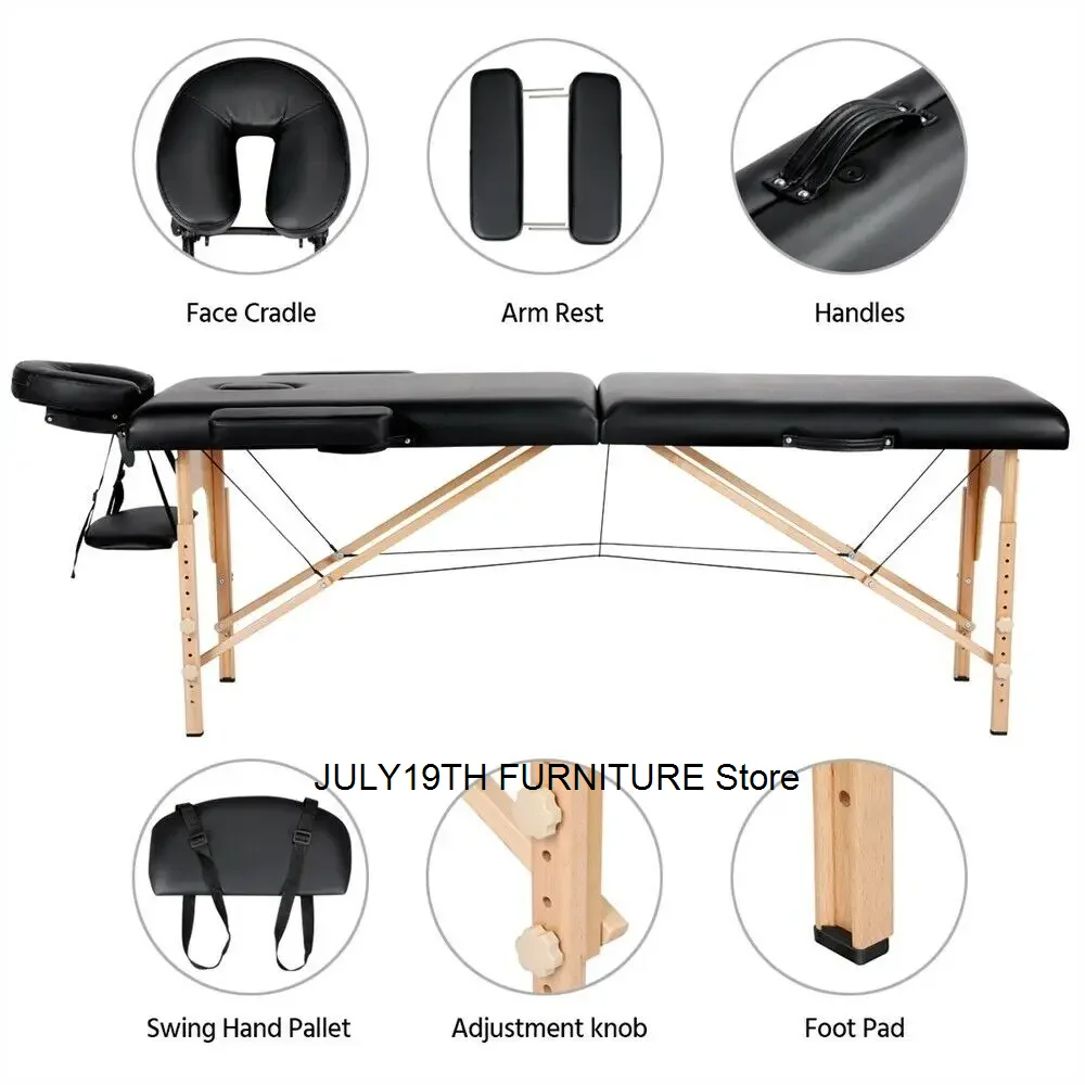 Klappbares Schönheits salon bett profession elle tragbare Hydrotherapie-Massage tisch klappbare Schönheits salon möbel aus Holz 185x60/185x70cm