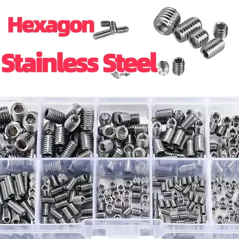stainless steel headless hex socket screw set - M3/M4/M5/M6/M8 hex socket screws, num screws, machine screws