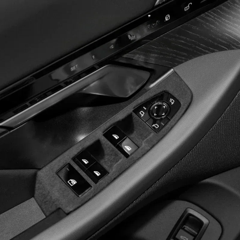 For BMW 5 Series 2024 G60 Top suede Overlay Central Gear Shift Panel Window Glass Lifting Button Frame Rear Air Vent Cover