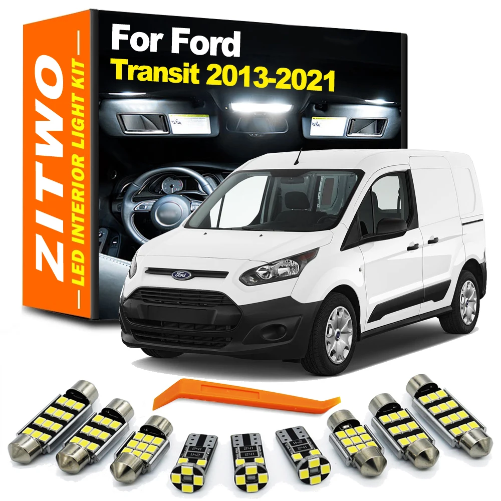 Kit d'éclairage LED pour coffre intérieur de voiture, compatible avec Ford ATIC Allergic btTourneo 2013 2014 2015 2016 2017 2018 2019 2020 2021, 17 pièces
