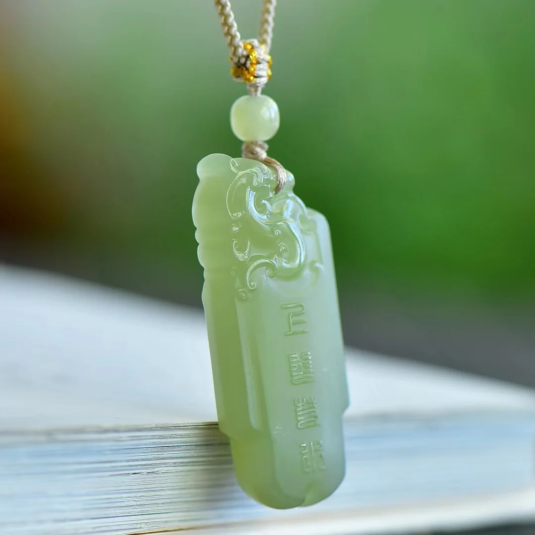 Hetian Jade Qinghai Material Exquisite Jewelry Put Cologne Pendant 1373#