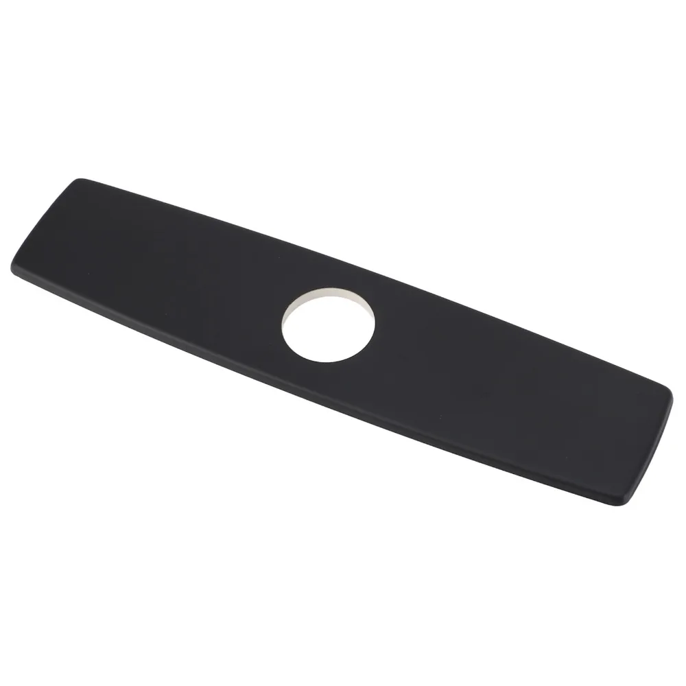 Modern 304 Stainless Steel Faucet Deck Plate Matte Black 10 Inch Faucet Hole Cover Plate Faucet Base Plate Home Improvement