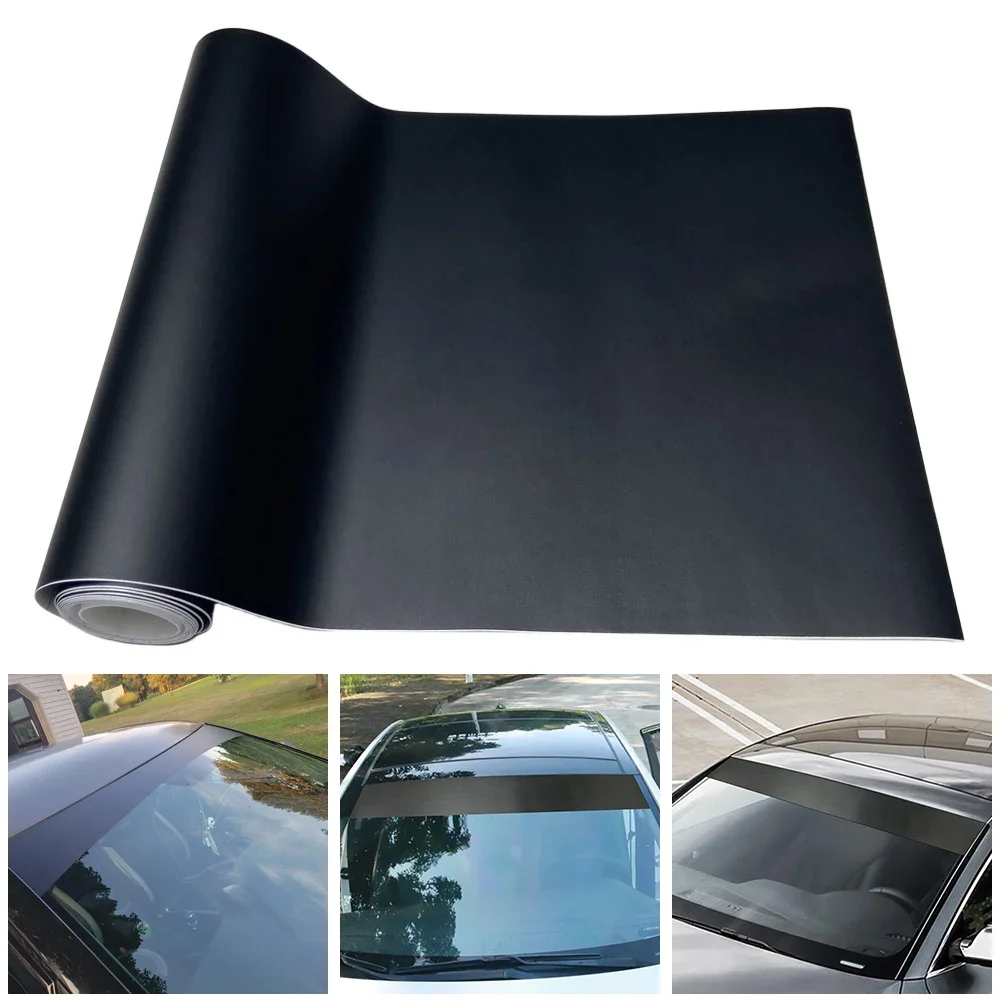 20*150CM Car Sunshade Stickers Perforated Matte Black Vinyl Film Sheet Auto Window Decorative Car Accessories