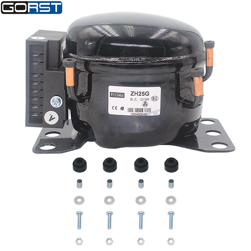 12V 24V DC Car Refrigeration Air Compressor Fridge Freezer Marine Solar QDZH25G R134A