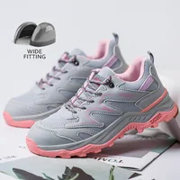 Botas de trabajo, zapatos de seguridad para construcción, zapatillas de trabajo para mujer, zapatos protectores antideslizantes antigolpes y antipinchazos, zapatos con punta de acero