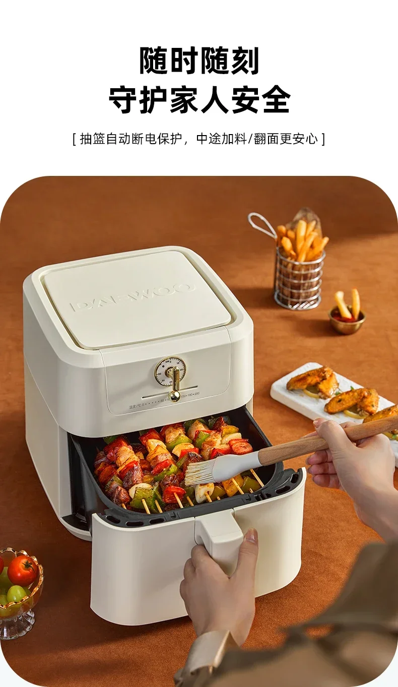 220V Air Fryer, Smart One-piece Design with Large Capacity Electric Fryer for Healthy and Delicious Home Cooking