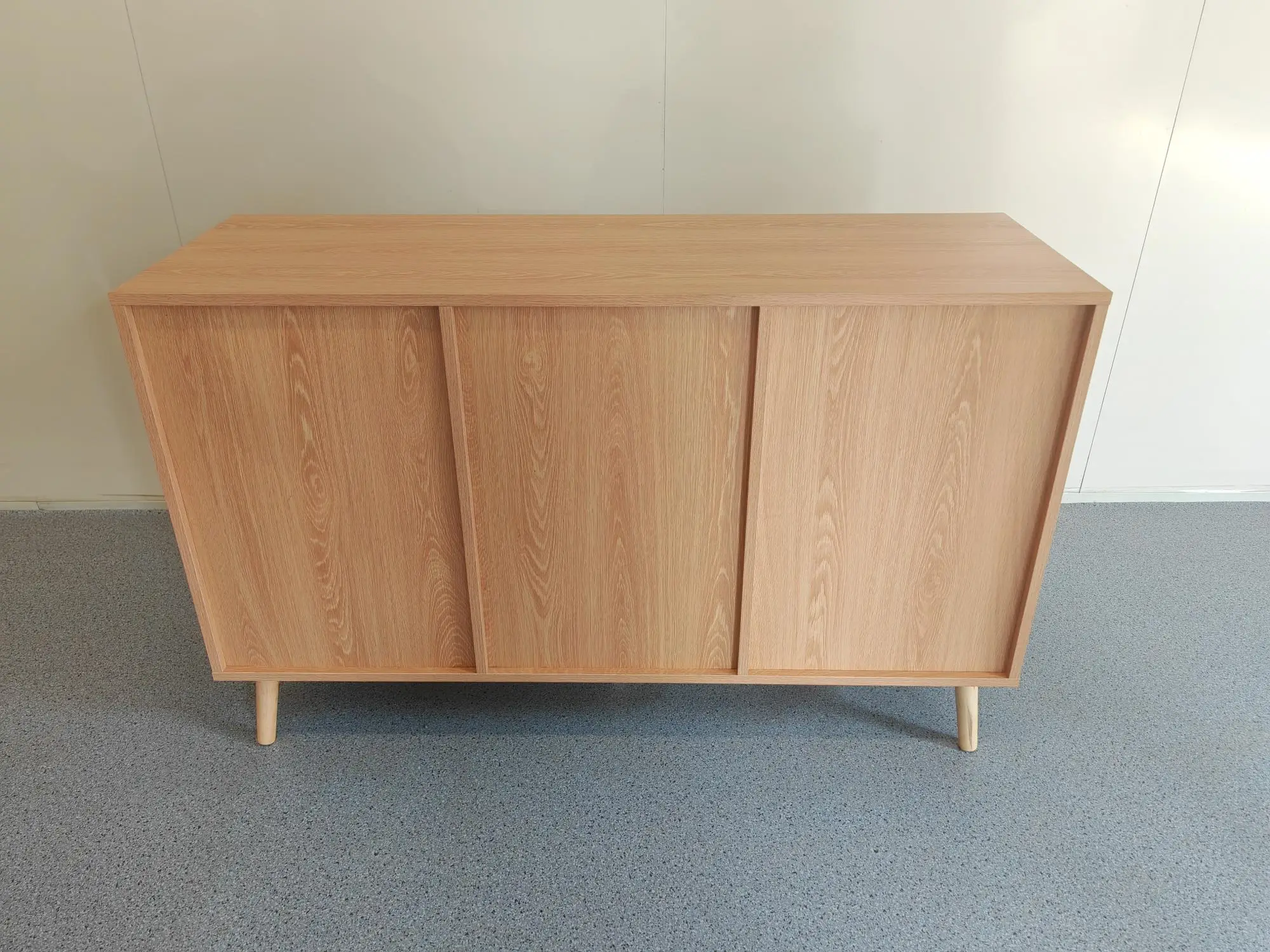 Grooved 3 Door Modern Sideboard for Living Room Furniture