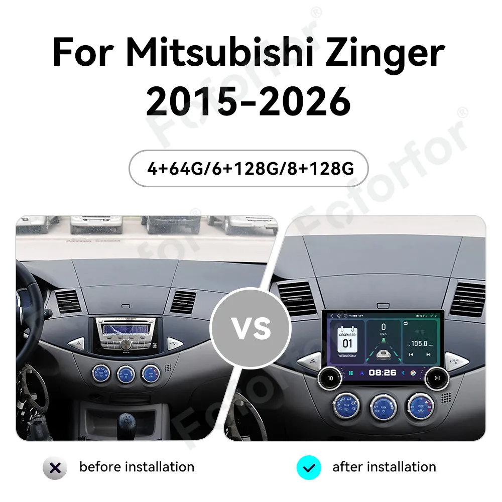 Modern Advanced 11.5 Inch Android 15 HD Touch Wireless CarPlay Android Auto GPS Car Media For Mitsubishi Zinger 2015-2026