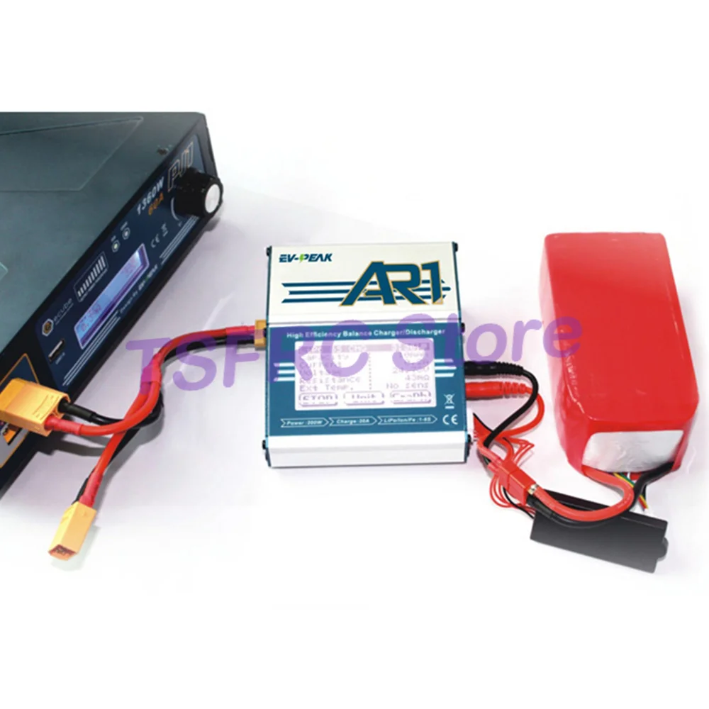Ładowarka do akumulatorów litowych AR1 EV-PEAK do modeli samolotów, balansująca ładowanie akumulatorów 6S, 500W 25A, inteligentna, do akumulatorów niklowo-wodorowych i litowo-żelazowych.