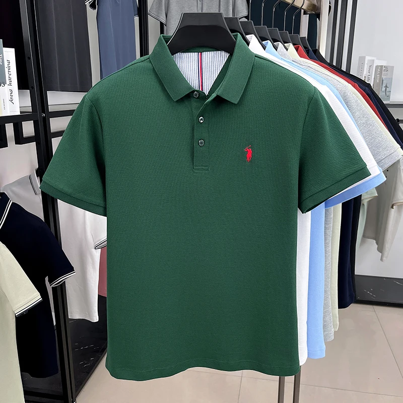 100% coton manches courtes polo shirt Summer New respirant hommes t - shirt marque haut de gamme Pau