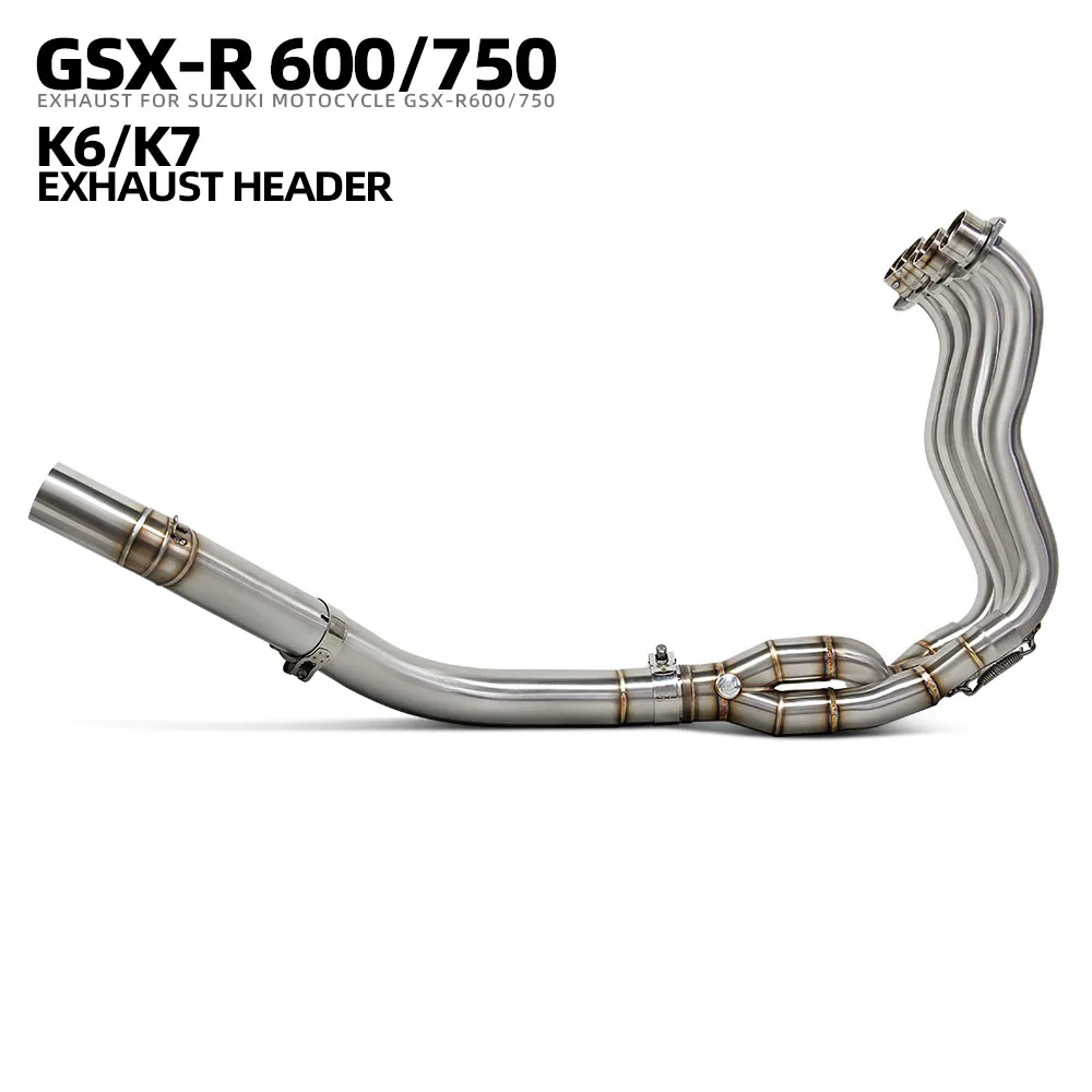 

FOR Suzuki GSXR600 GSXR750 GSX-R600 GSX-R750 K6 K7 Motorcycle Exhaust Modify Header Tube 51MM Escape Racing Front Link Pipe