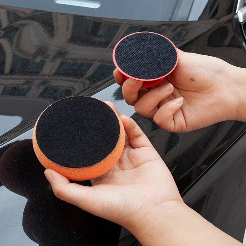 Car Wash Wax Polish Pad with Handle Waxing Multi-Functional Use Cleaning Sponge for Car Polishing Sponges Auto Applicator Tools