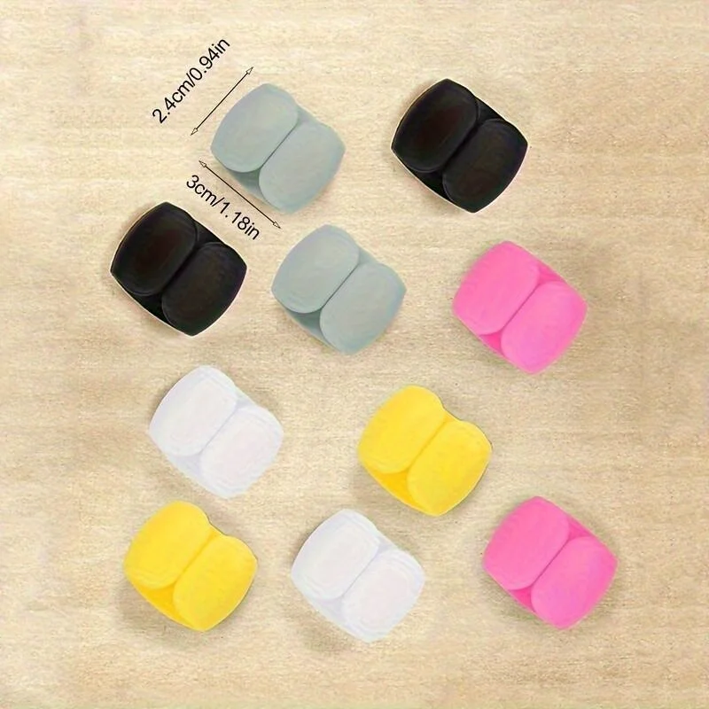 Picture 5: Simple Silicone Cable Organizer Clip, Anti-tangle Storage Buckle for Data Cable, Earphone and Charging Wire