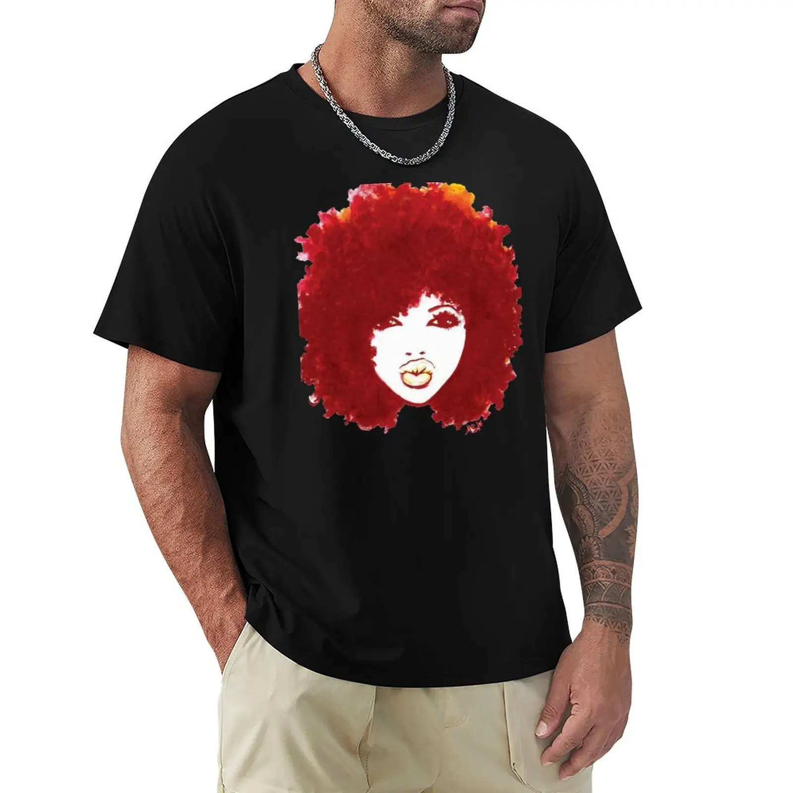 Curly Afro Autumn Proud Of Natural Hair T-Shirt t shirts cotton 100% T-Shirt