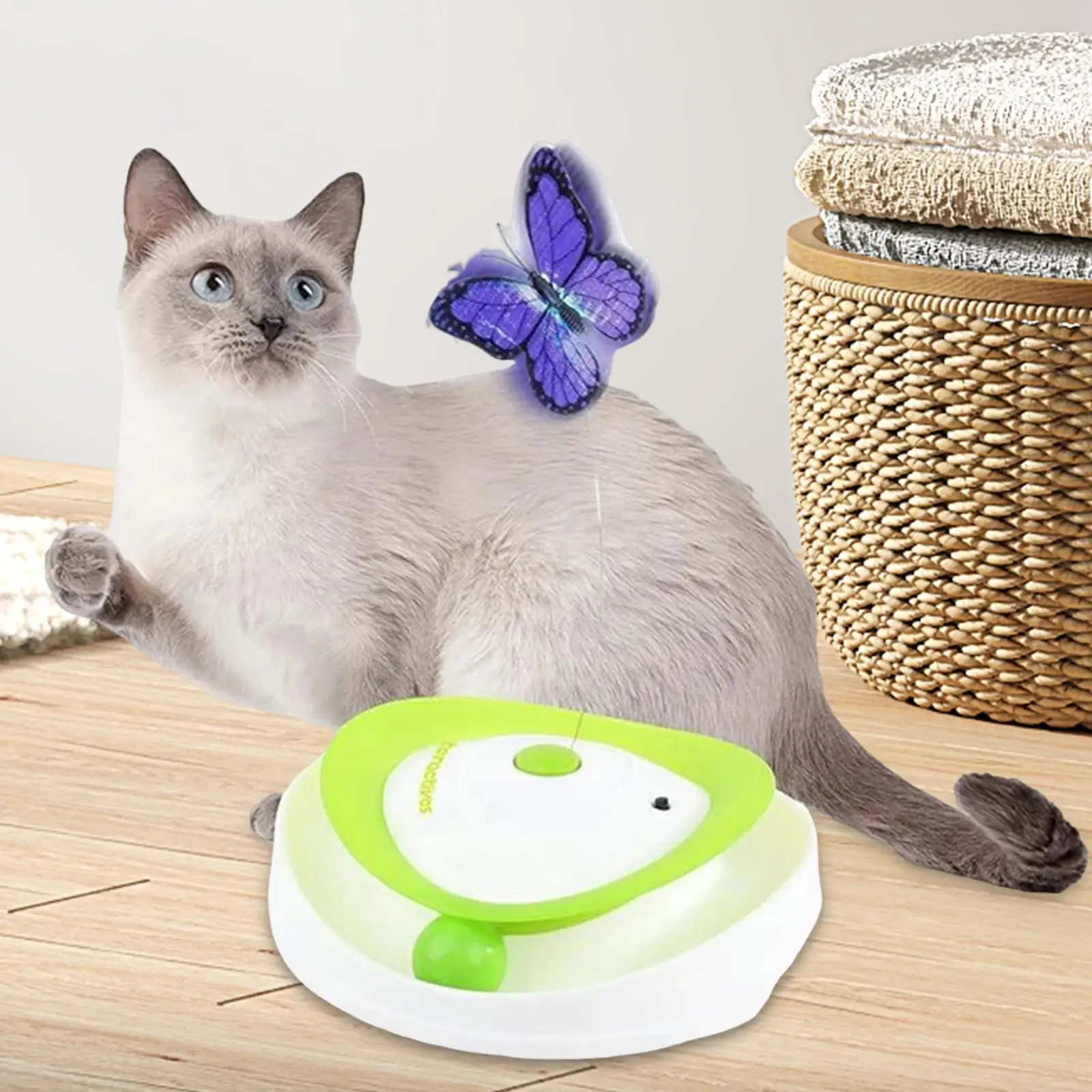 

Electronic Interactive Cat Toy 2 in 1 Automatic Teaser Track Breeds