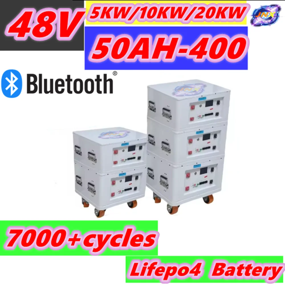 

6000+Cycles Lifepo4 Battery 10kwh 20kwh 48V 51.2V 50Ah 100Ah 200Ah 300Ah 400Ah CAN RS485 RS232 Battery For PV Solar System